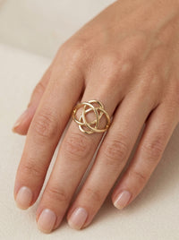 Anillo de oro 14k diseño vínculo eterno mod 5809
