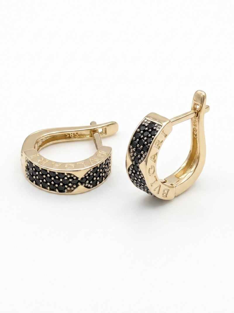 Aretes de oro 14k inspirado en diseñador Mod 5796