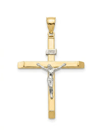 Crucifijo de oro 10k hueco Mod LM5387 - 3.5 cm