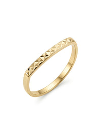 Anillo de oro 14k diseño media luna diamantado Mod LM5119