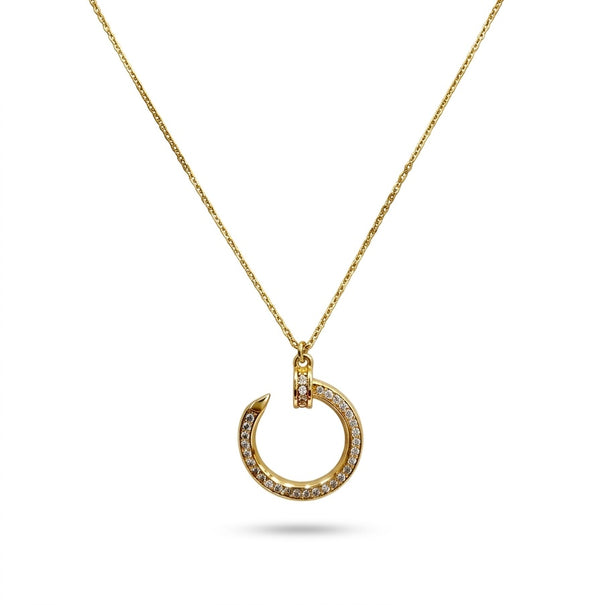 Gargantilla de oro 14k diseño silueta de tornillo Mod 5520 - 45 cm