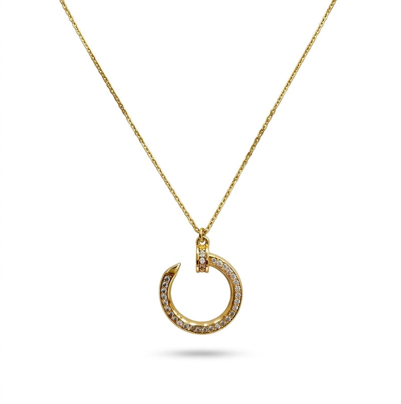 Gargantilla de oro 14k diseño silueta de tornillo Mod 5520 - 45 cm