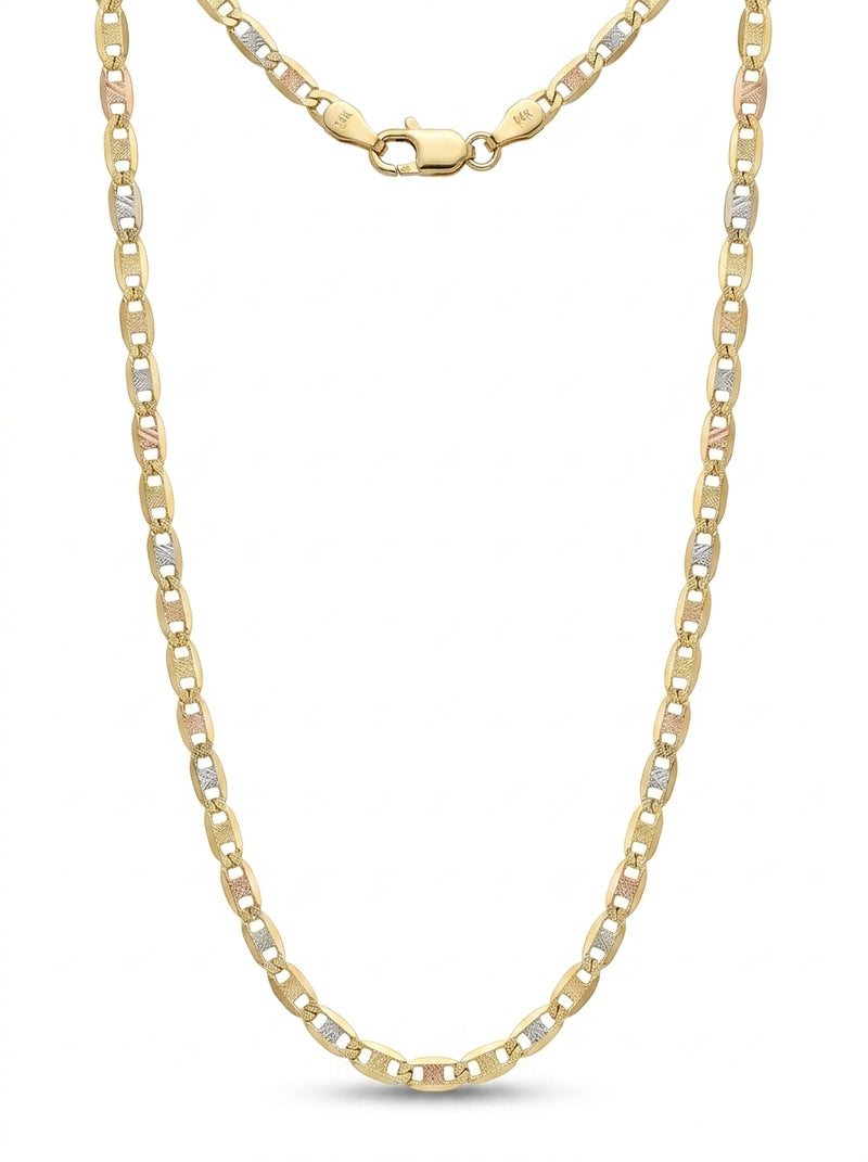 Cadena de oro 14k tejido valentino florentina solida mod 5831 - 3.5 mm