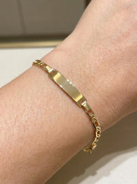 Esclavas kids de oro 14k tejido egipcio Mod 5459 - 14 cm