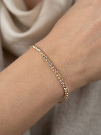 Pulsera de oro 14k diseño de bolitas florentinas Mod LM5323 - 18 cm