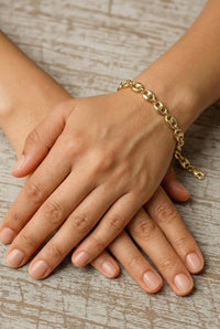 Pulsera tipo diseñador de oro 14k Mod. G1418578 - 18 cm