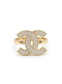 Anillo de oro 14k tipo diseñador con circonias Mod 5769