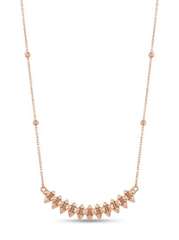 Gargantilla de oro rosa 14k tipo diseñador mod 5710