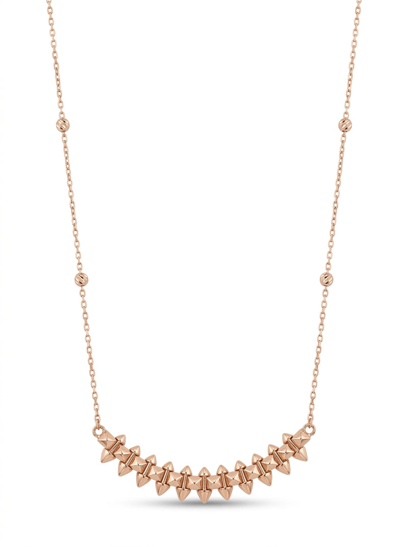 Gargantilla de oro rosa 14k tipo diseñador mod 5710