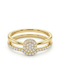 Alíanza de oro amarillo 14k con diamantes de naturales Mod 5485
