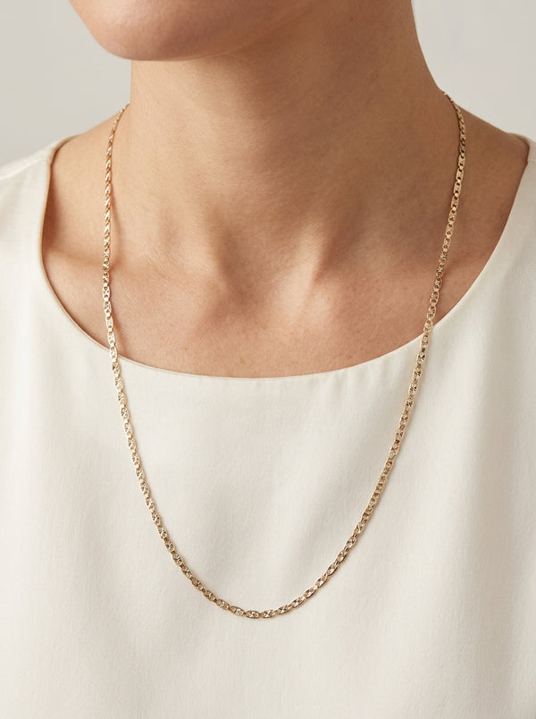 Cadena de oro 14k tejido valentino florentina con estrella mod 5833 - 3 mm