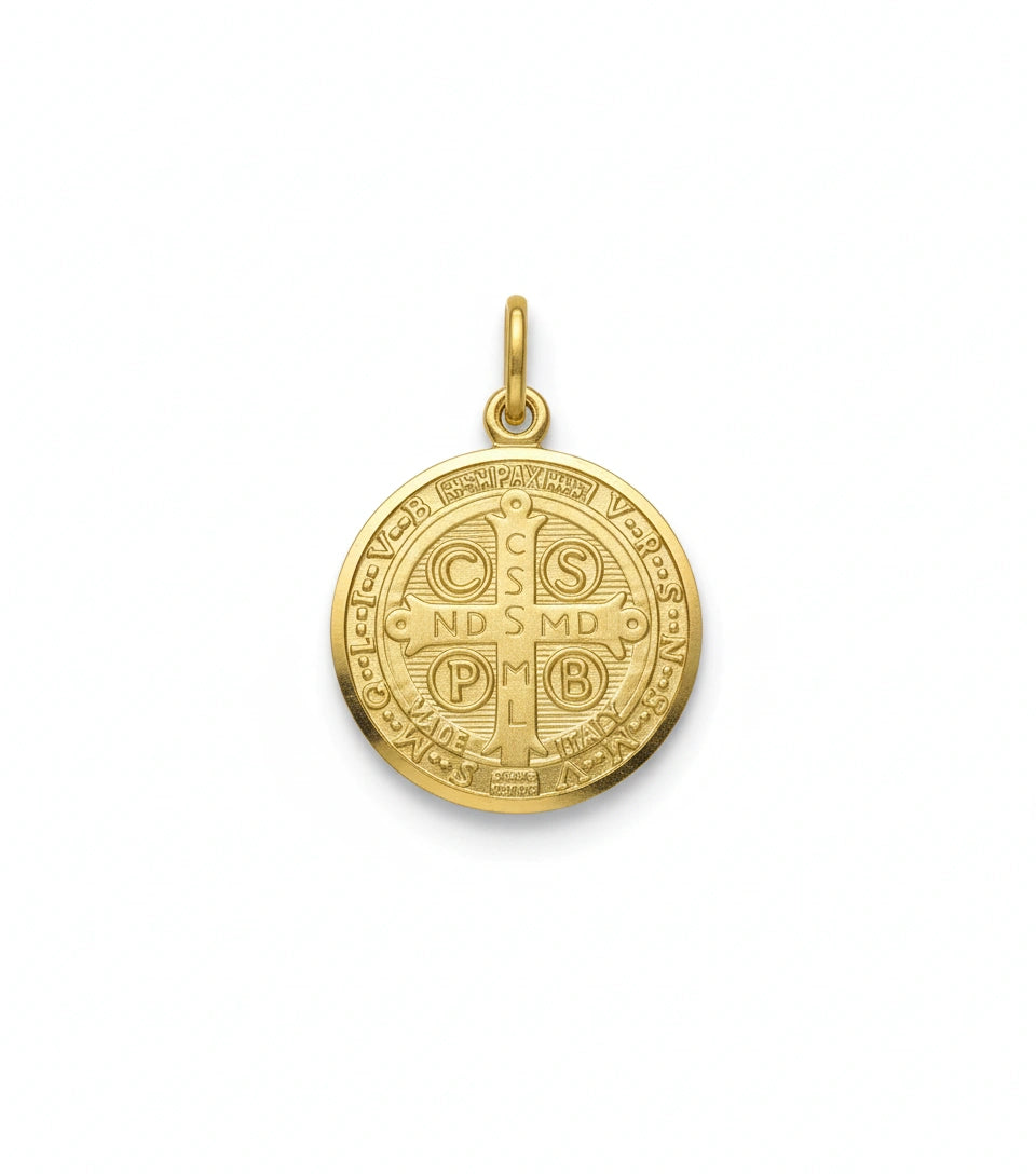 Medalla de San Benito de oro 14k Mod. 5090