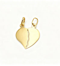 Dije de corazón partido de oro 14k Mod. 420033