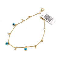 Pulsera de oro 14k con ojitos turcos Mod. 941177