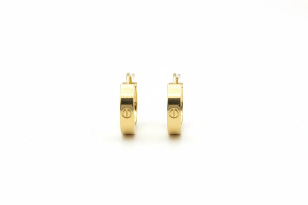Arracadas pequeñas de diseñador de oro 14k