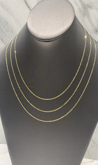 Cadena de oro 14k tejido cubano diamantada sólida mod 5825- 1.5 mm