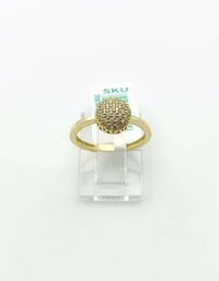 Anillo de esfera pavé 10k