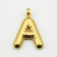 Dije de oro 14k de inicial A inflada Mod LM5124 - 3.5 cm