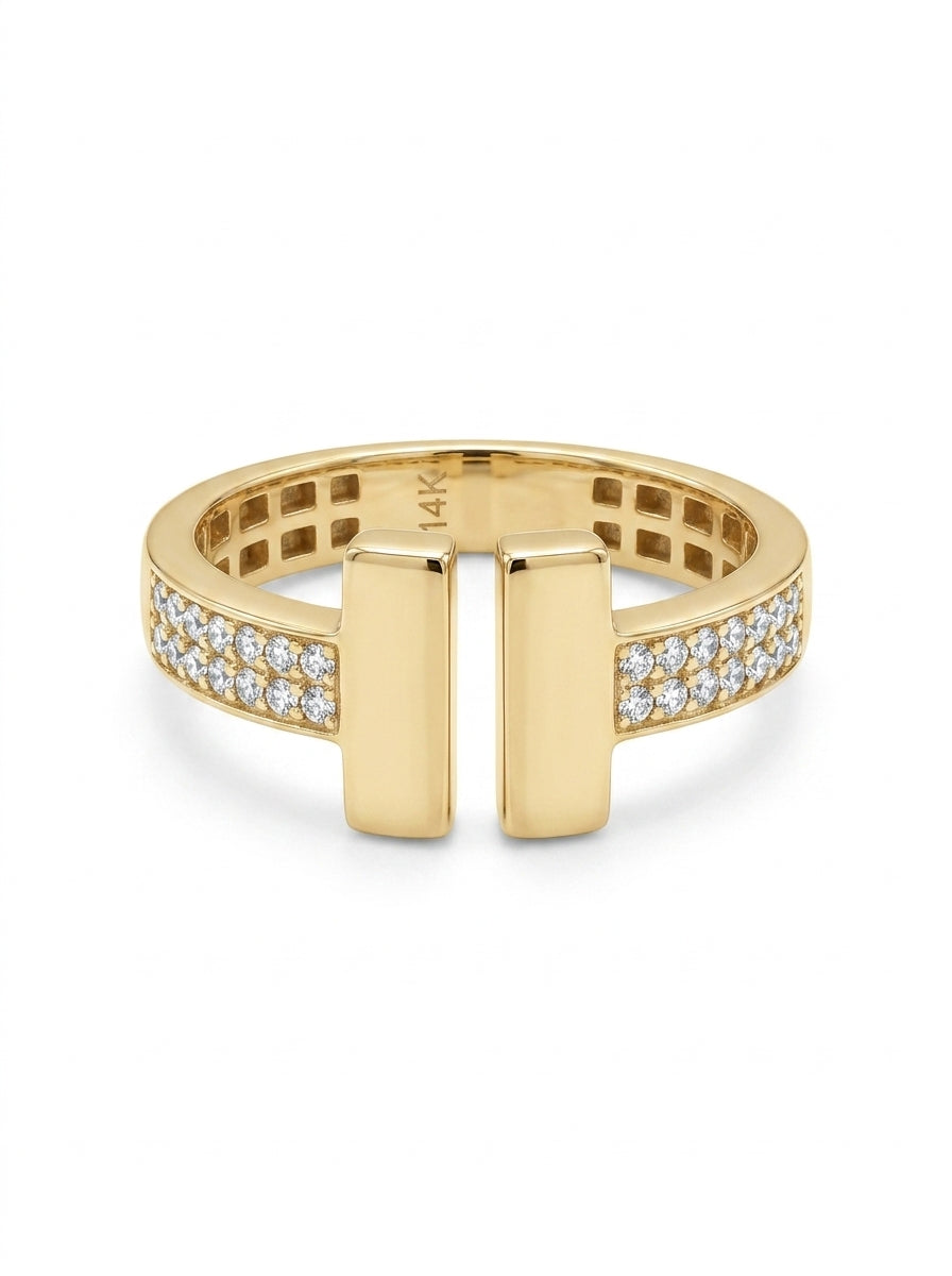 Anillo de oro 14k tipo diseñador Mod 5540