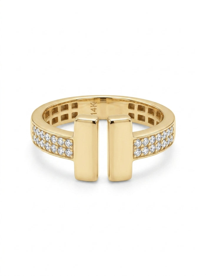 Anillo de oro 14k tipo diseñador Mod 5540