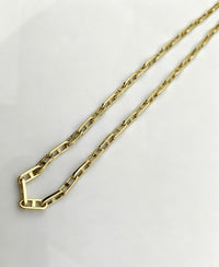 Cadenas de eslabones rectangulares alargados de oro 10k Mod. 10131011