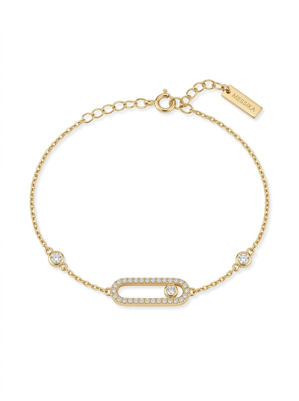 Pulsera de oro 10k tipo diseñador mod 5910- 18 cm