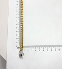 Pulsera Cubana Lisa de oro 14k