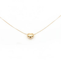 Gargantilla de corazón inflado en oro amarillo 14k