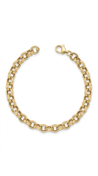 Pulsera de Eslabones Ovalados en Oro amarillo 14K LM5067 - 18 cm