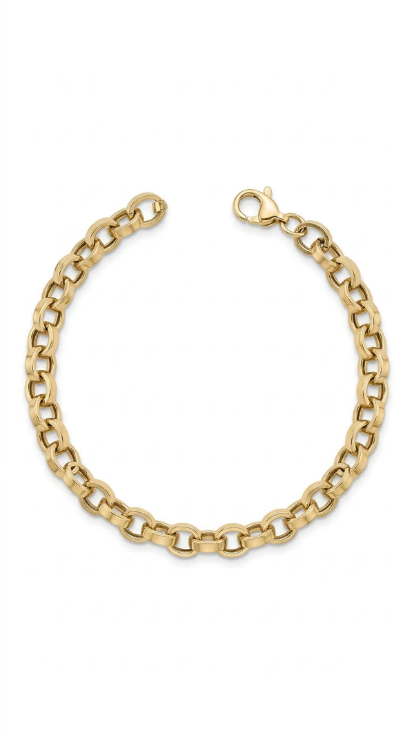 Pulsera de Eslabones Ovalados en Oro amarillo 14K LM5067 - 18 cm