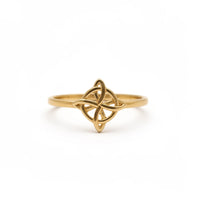 Anillo nudo de bruja de oro 10k