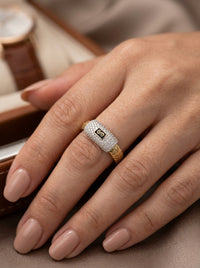 Anillo de oro 10k Mónaco Chain Merm mod 5887