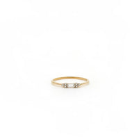 Anillo de Oro 14K con Circonia Baguette Mod. 5036