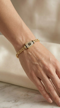 Pulsera de oro 14k diseño Rey LM 5058 - 18 cm x 5 mm