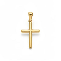Dije de cruz delgada de oro 14k Mod. 1420AL - 1.5 cm