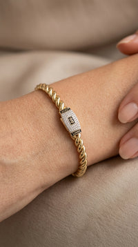 Pulsera de oro 14k de diseñador LM5061 18 cm