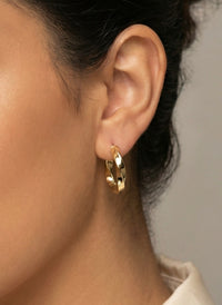 Arracadas torsales de oro 14K Mod1415L 1.5 cm