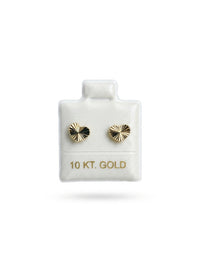 Broquel de oro 10k diseño de corazón de botón diamantado(de bolitas) LM5207