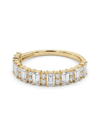 Media churumbela de oro 14k diseño promesa infinita con circonias Mod 5783