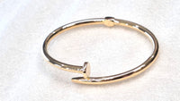 Brazalete de oro 14k diseño de clavo tipo diseñador Mod 5703 - 18 cm