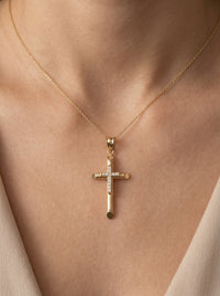 Cruz de oro 14k mod 5515 - 2.5 cm