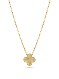 Gargantilla de oro 14K diseño de trébol Mod LM5428 - 45 cm