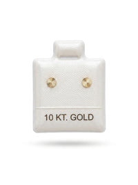 Broquel de oro 10k delgado diseño mini botón diamantado (de bolitas) Mod 5660