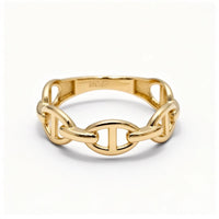 Anillo de oro 10k tipo diseñador hueco Mod. LM 5024