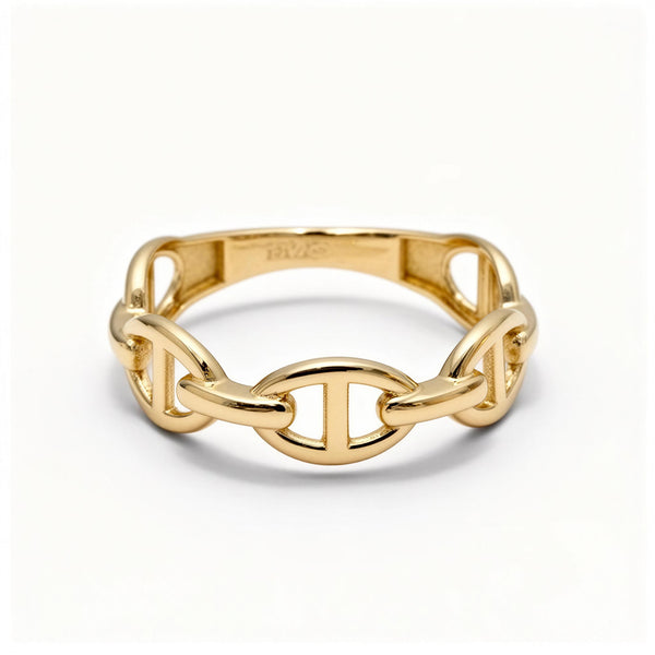 Anillo de oro 10k tipo diseñador hueco Mod. LM 5024