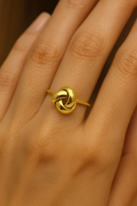 Anillo Nudo Liso en Oro 14k