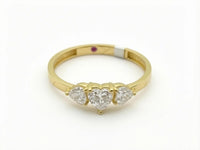 Anillo de oro 14k con circonia de corazón Mod LM51010