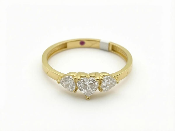 Anillo de oro 14k con circonia de corazón Mod LM51010