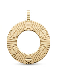 Dije de oro amarillo 14k inspirado en diseñador Mod 5802 - 2.5 cm