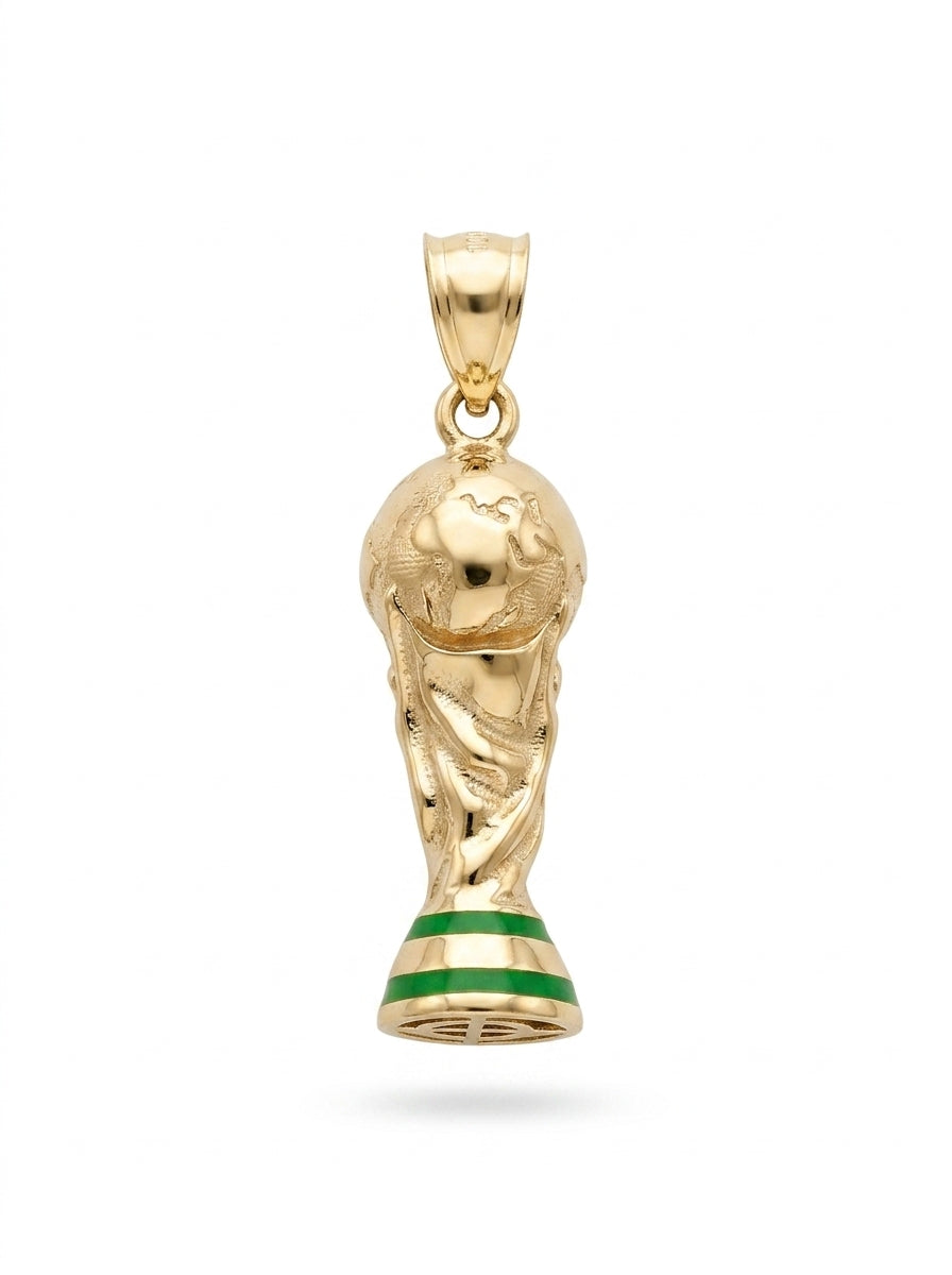 Dije de oro 14k diseño de copa Mod. LM5391- 2.5 cm c\reaza